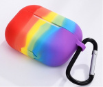 Silicone shell with hook for Airpods Pro, Rainbow