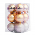 Christmas tree ornaments 12pcs, Gold