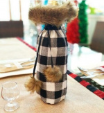 Wine bottle cover, Black Wine bottle cover, Black