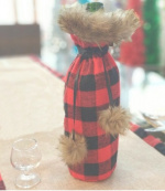 Wine bottle cover, Red Wine bottle cover, Red