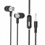 In-ear headphones with microphone, Black/Silver In-ear headphones with microphone, Black/Silver