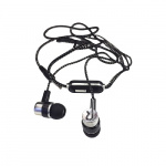 In-ear headphones with microphone, Black/Silver In-ear headphones with microphone, Black/Silver