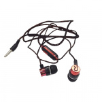 In-ear headphones with microphone, Black/Red