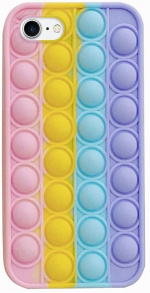 Mobile cover with Pop it toy for iPhone 7/8, Rainbow