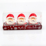 Christmas candles in the shape of Santa Claus, 3-pack