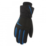 Waterproof ski gloves, Blue/Black, Size L