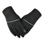 Warm touchscreen gloves with rubberized palm, Large