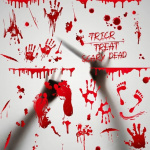 Bloody wall decorations with Halloween motifs, 30x20 Bloody wall decorations with Halloween motifs, 30x20