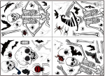 Wall decorations with Halloween motifs, Skulls, 35x25 Wall decorations with Halloween motifs, Skulls, 35x25