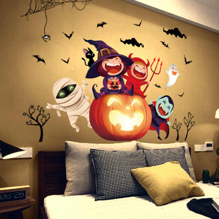 Wall decoration with Halloween motif, Pumpkin party 60x90cm Wall decoration with Halloween motif, Pumpkin party 60x90cm