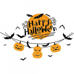 Wall decoration with Halloween motif, Happy Halloween 60x45cm Wall decoration with Halloween motif, Happy Halloween 60x45cm