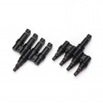 Solar cell connection MC4, T-connector 4 to 1