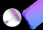 TPU Soft Case in trendy gradient for iPhone 13, Pink / Purple