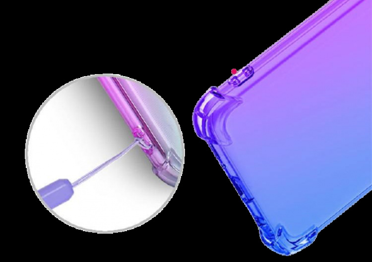 TPU Soft Case in trendy gradient for iPhone 13, Pink / Purple