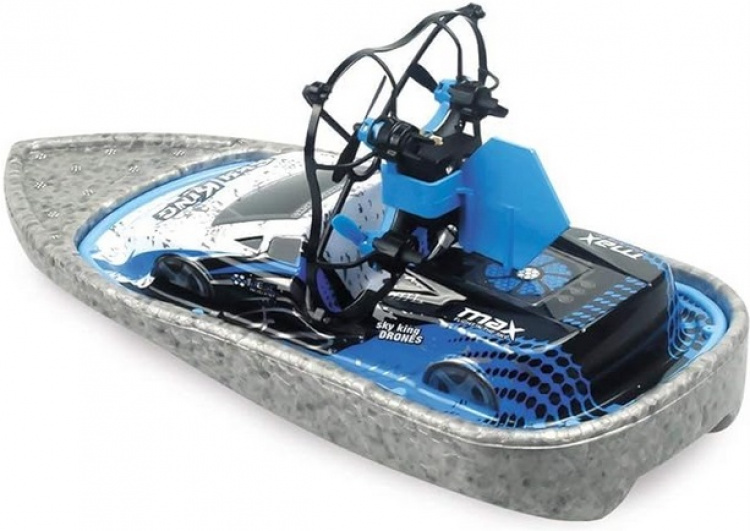3-in-1 Drone, Boat, Car 2.4 G 4-axis, Blue/Grey 