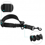 Leash with safety belt adapter for pets, Black