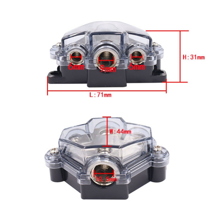 Distribution blocks 1 to 3