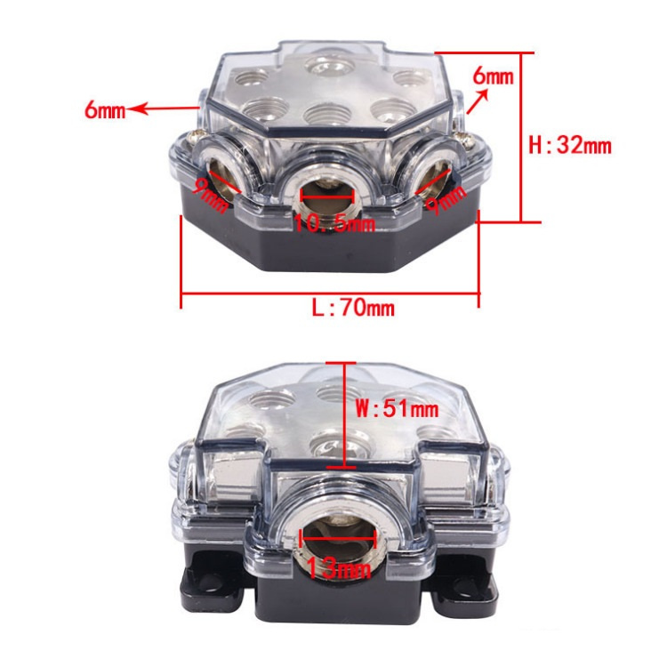 Distribution blocks 1 to 5