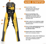 Wire stripper, cutter, and crimping tool, 3-in-1.