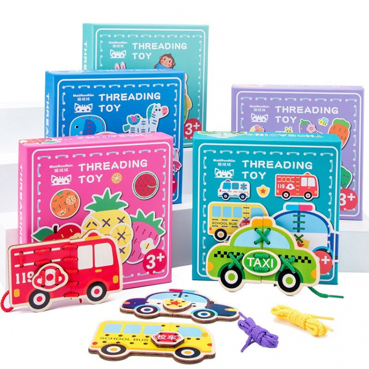 Wooden cards - thread, Vegetables Wooden cards - thread, Vegetables