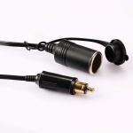 European DIN plug to cigarette lighter socket adapter, 12-24V