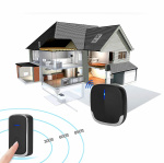 Plug & Play Wireless doorbell with long range, Black Plug & Play Wireless doorbell with long range, Black
