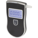 Compact alcohol meter for cars with LCD screen, Black/Silver.