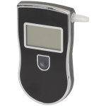 Compact alcohol meter for cars with LCD screen, Black/Silver.