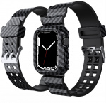 Replacement band for Apple Watch 42/44/45mm, Black Replacement band for Apple Watch 42/44/45mm, Black