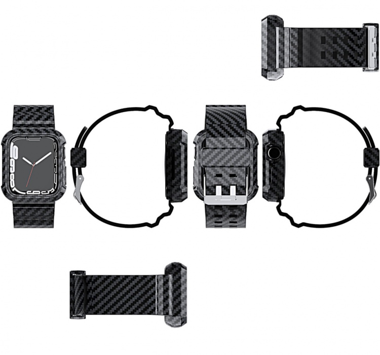 Replacement band for Apple Watch 42/44/45mm, Black Replacement band for Apple Watch 42/44/45mm, Black