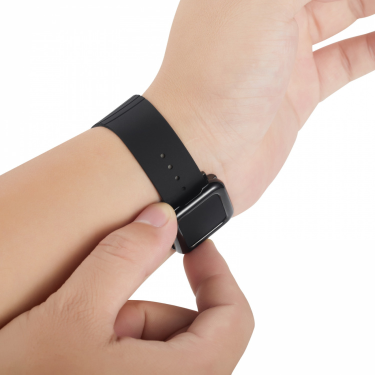 Silicone watch strap for Apple Watch 42/44/45mm, Black