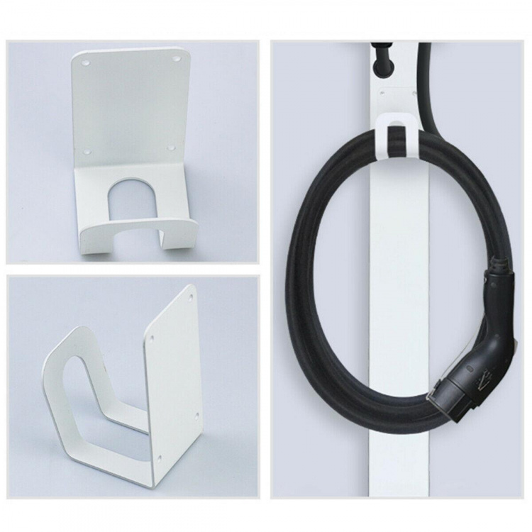 Holder for electric car cable, White