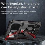 Durable case with stand for iPhone 13 Pro Max, Black.