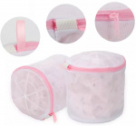 Combined laundry basket/laundry bag for underwear, Pink Combined laundry basket/laundry bag for underwear, Pink