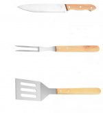 Grill set in wood, 4 parts Grill set in wood, 4 parts