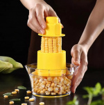 Corn peeler with cup, Yellow