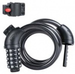 Cykellås med vajer och kodlås, 120cm