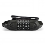 Cykellås med vajer och kodlås, 120cm