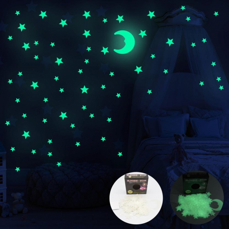 Glowing wall decals, Stars Glowing wall decals, Stars