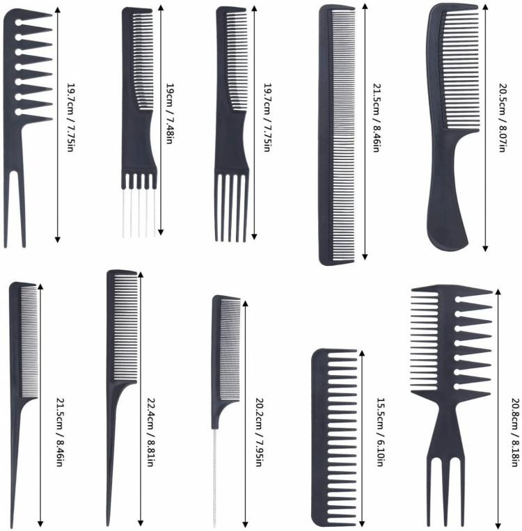 Hairdressing set in 10 parts