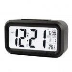 Digital Alarm clock with LED screen, Black