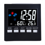 Handy Weather Station with Alarm Clock, Black Handy Weather Station with Alarm Clock, Black