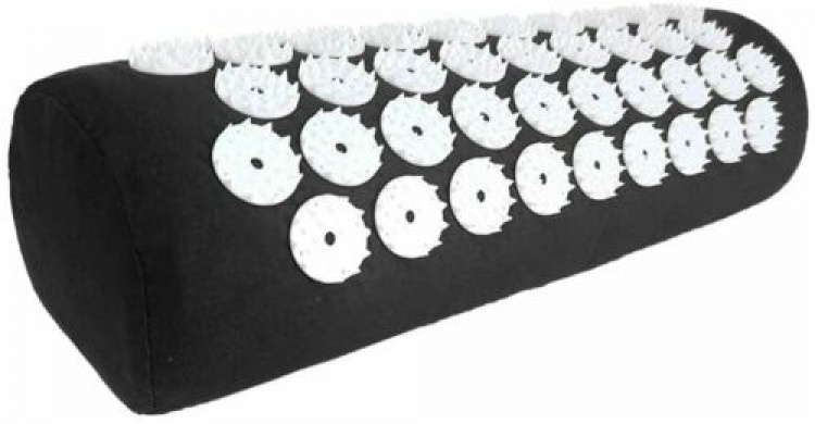 Spikmatta med kudde som lindrar smärta och stress, svart