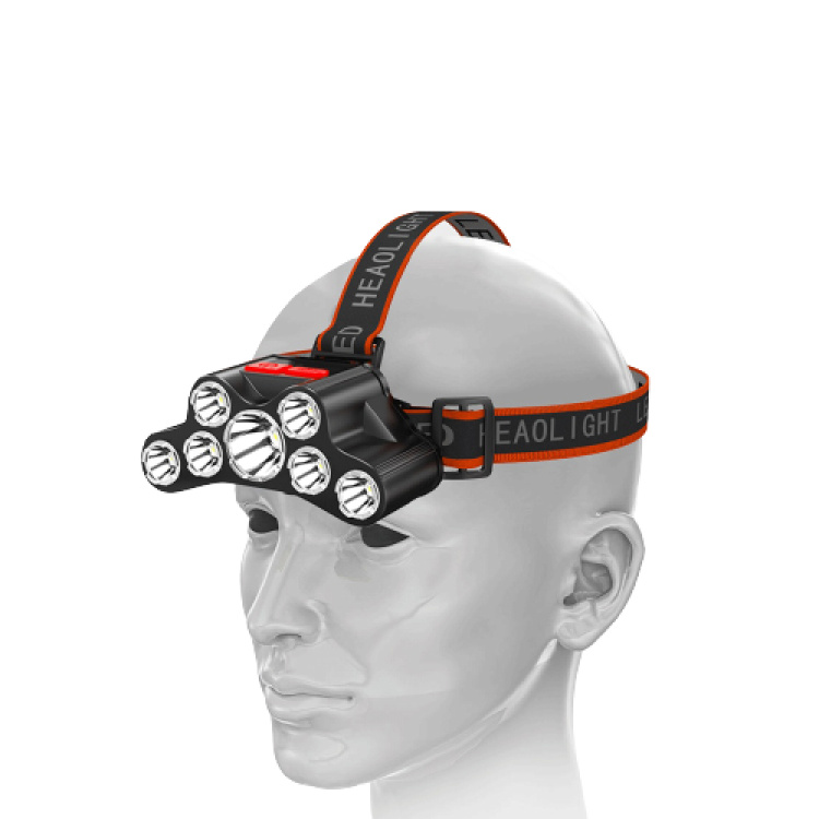 Rechargeable headlamp with 7 lights, LED Rechargeable headlamp with 7 lights, LED