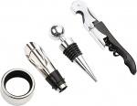 Corkscrew set (wine pourer, seahorse knife, wine ring, wine stopper)