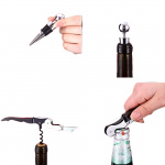 Corkscrew set (wine pourer, seahorse knife, wine ring, wine stopper)