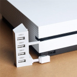 USB-Hub, 4 portar till Xbox One S, vit