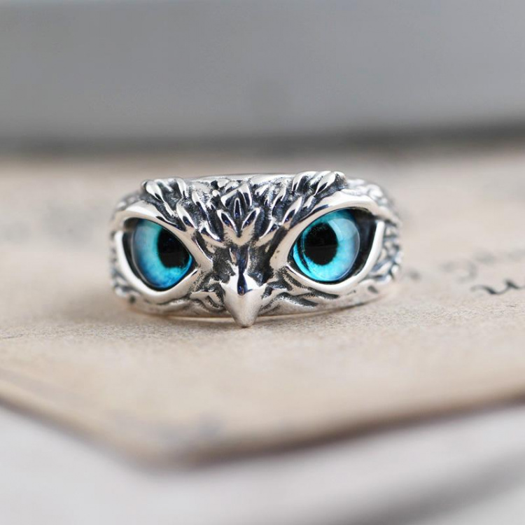 Ring in Zinc Alloy, Owl