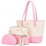 Handbags, Beige Pink with Gold Details Handbags, Beige Pink with Gold Details
