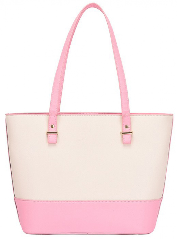 Handbags, Beige Pink with Gold Details Handbags, Beige Pink with Gold Details